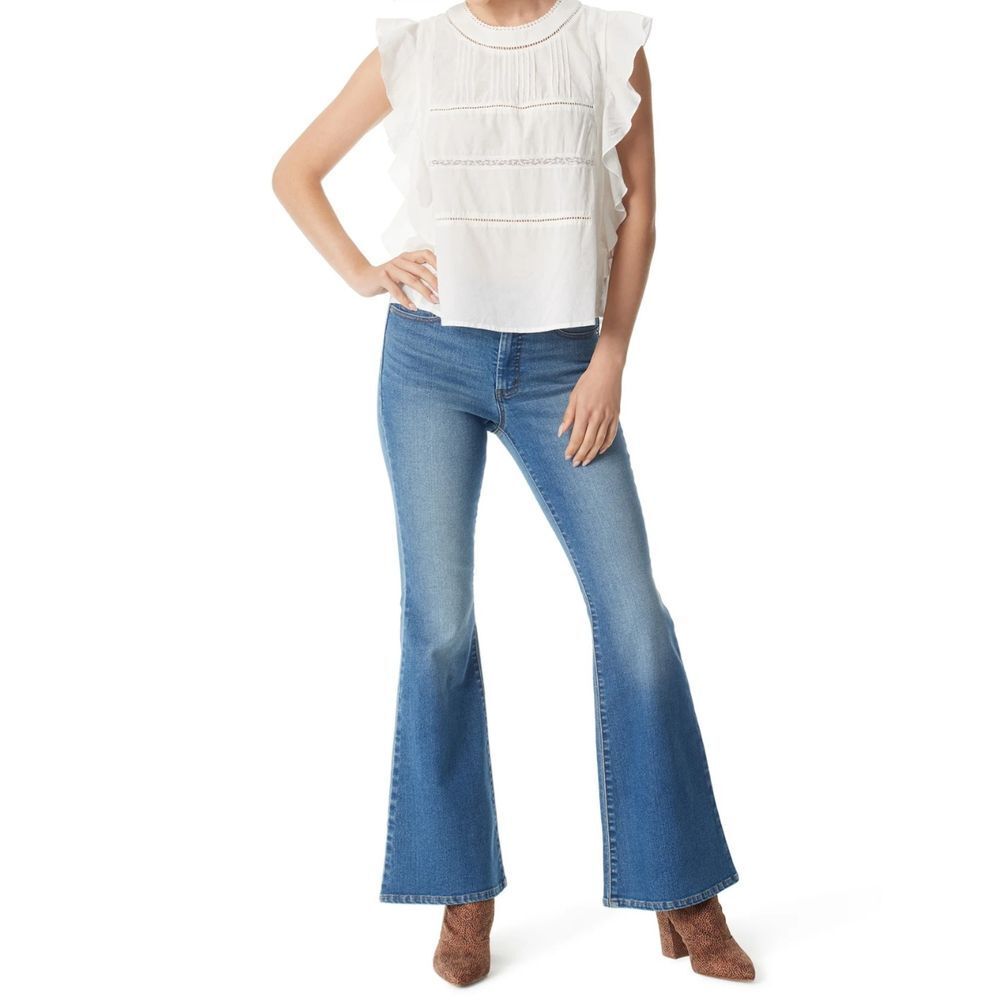 Jessica Simpson Cotton‎ White Lace 1X Plus Top Cottagecore Beachy Office Casual
